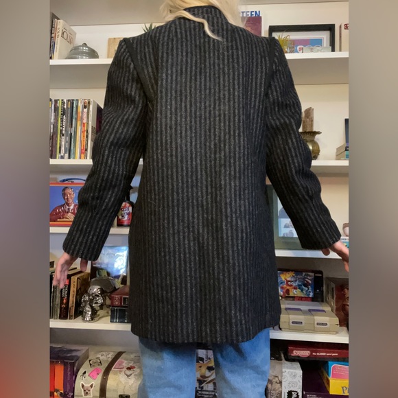 Vintage Sears Wool Pinstripe Coat - Picture 6 of 11